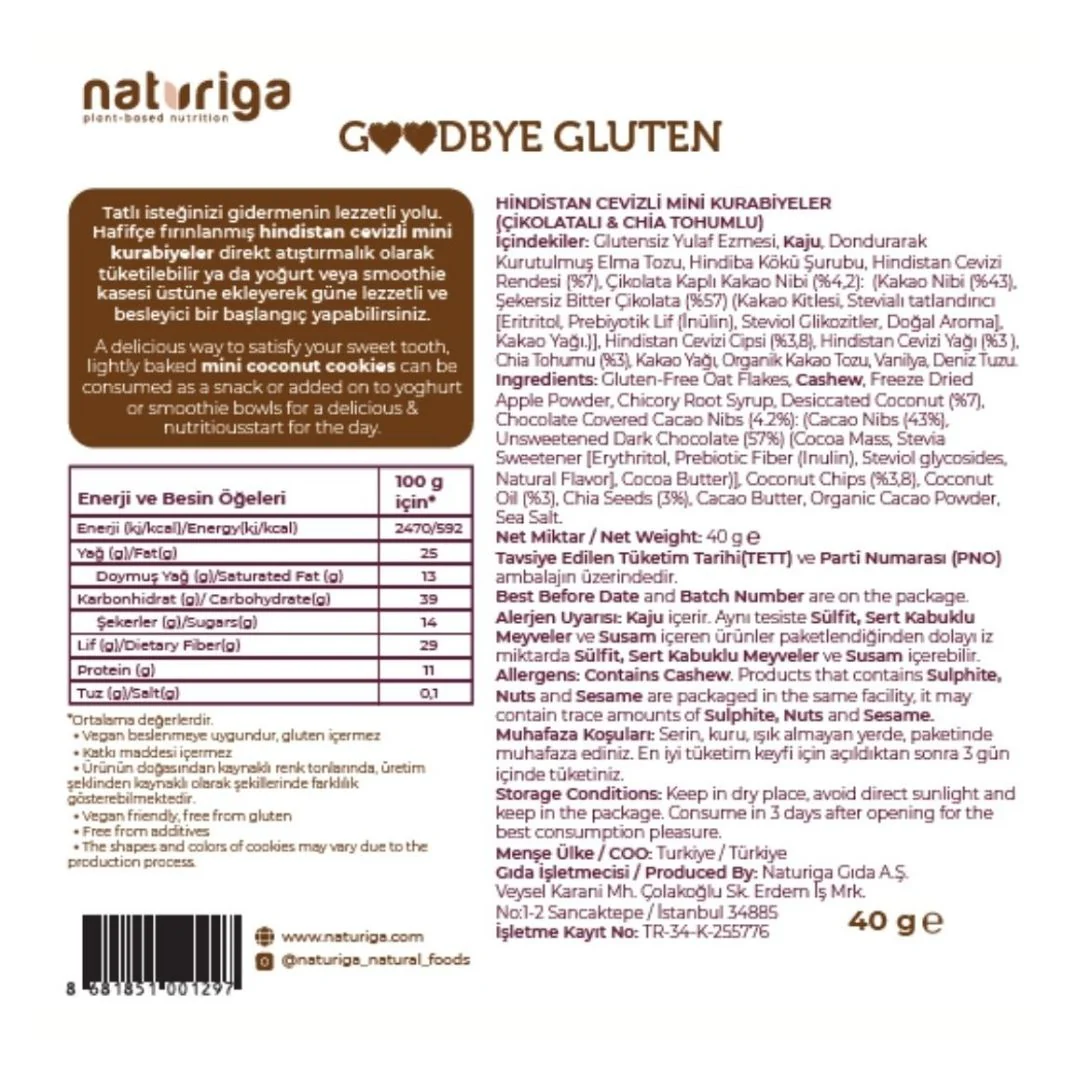 Çikolata & Chialı Hindistan Cevizli Yumuşak Kurabiye 40gr - Image 3