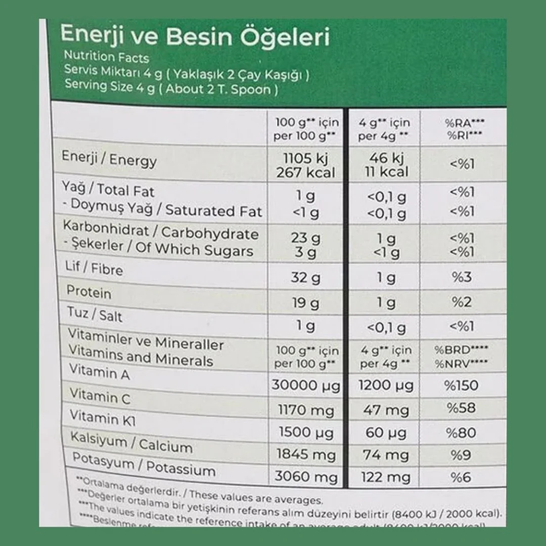 Çimciden Organik Kale Tozu 150 gr. - Image 3