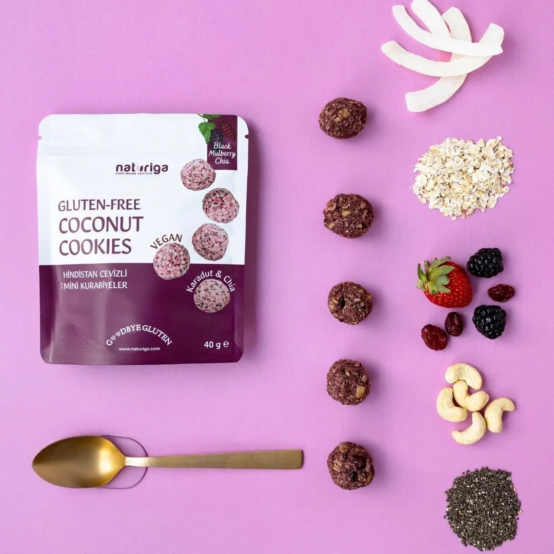 Karadut & Chialı Hindistan Cevizli Yumuşak Kurabiye 40gr - Image 4