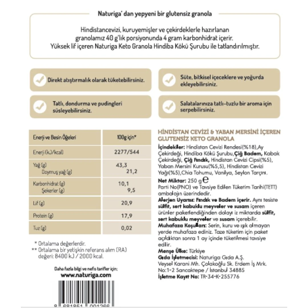 Ketojenik Glutensiz Granola 250g - Image 3